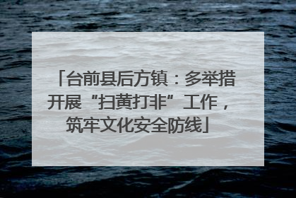台前县后方镇：多举措开展“扫黄打非”工作，筑牢文化安全防线