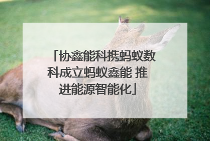 协鑫能科携蚂蚁数科成立蚂蚁鑫能 推进能源智能化
