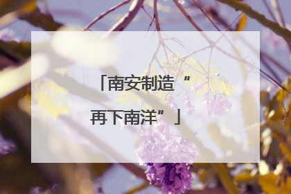 南安制造“再下南洋”