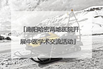 南阳哈密两地医院开展中医学术交流活动