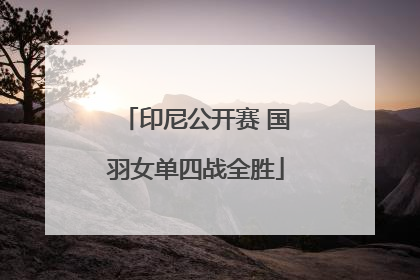印尼公开赛 国羽女单四战全胜