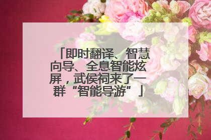 即时翻译、智慧向导、全息智能炫屏，武侯祠来了一群“智能导游”