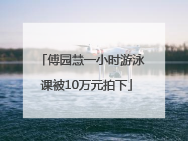 傅园慧一小时游泳课被10万元拍下