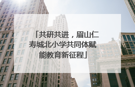 共研共进，眉山仁寿城北小学共同体赋能教育新征程