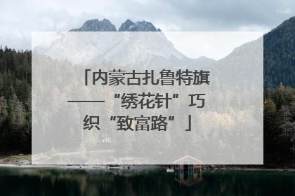 内蒙古扎鲁特旗——“绣花针”巧织“致富路”