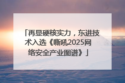再显硬核实力，东进技术入选《嘶吼2025网络安全产业图谱》