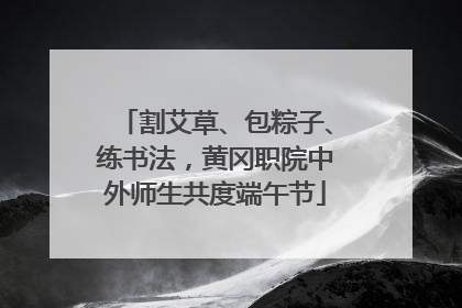 割艾草、包粽子、练书法，黄冈职院中外师生共度端午节
