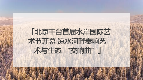 北京丰台首届水岸国际艺术节开幕 凉水河畔奏响艺术与生态 “交响曲”
