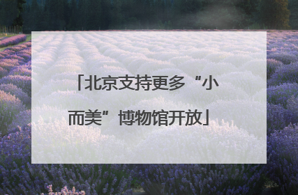 北京支持更多“小而美”博物馆开放