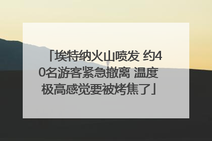 埃特纳火山喷发 约40名游客紧急撤离 温度极高感觉要被烤焦了