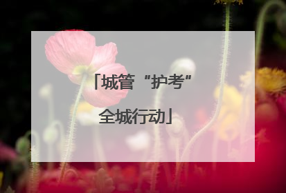城管“护考” 全城行动
