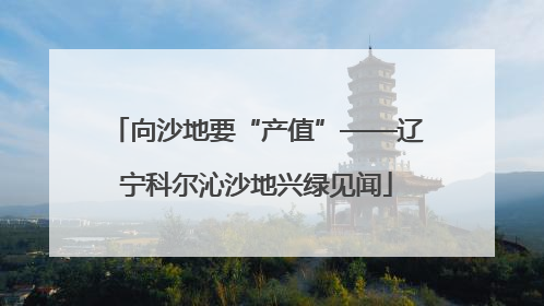 向沙地要“产值”——辽宁科尔沁沙地兴绿见闻
