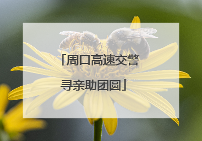 周口高速交警寻亲助团圆