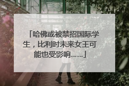 哈佛或被禁招国际学生，比利时未来女王可能也受影响……