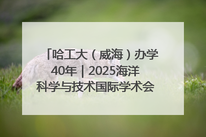 哈工大（威海）办学40年｜2025海洋科学与技术国际学术会议在威海召开