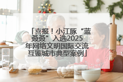 喜报！小江豚“蓝叒叒”入选2025年网络文明国际交流互鉴城市典型案例
