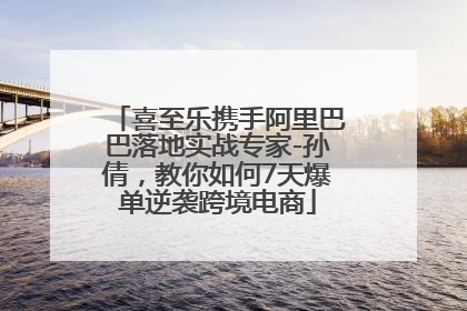 喜至乐携手阿里巴巴落地实战专家-孙倩，教你如何7天爆单逆袭跨境电商