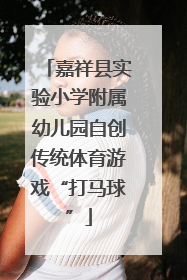 嘉祥县实验小学附属幼儿园自创传统体育游戏“打马球”