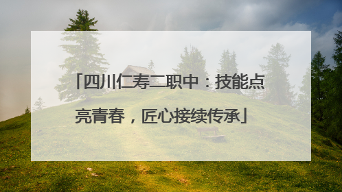 四川仁寿二职中：技能点亮青春，匠心接续传承