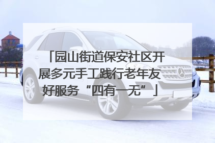 园山街道保安社区开展多元手工践行老年友好服务“四有一无”