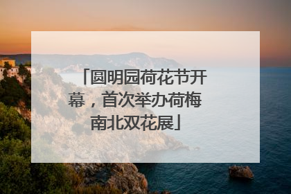 圆明园荷花节开幕，首次举办荷梅南北双花展