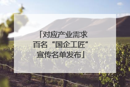 对应产业需求 百名“国企工匠”宣传名单发布