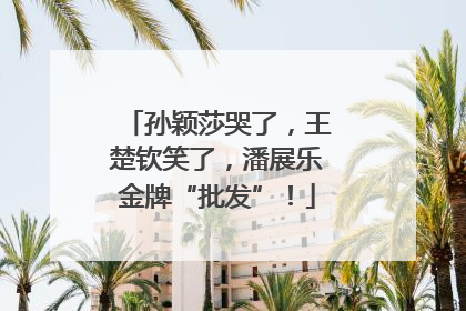孙颖莎哭了，王楚钦笑了，潘展乐金牌“批发”！