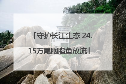 守护长江生态 24.15万尾胭脂鱼放流