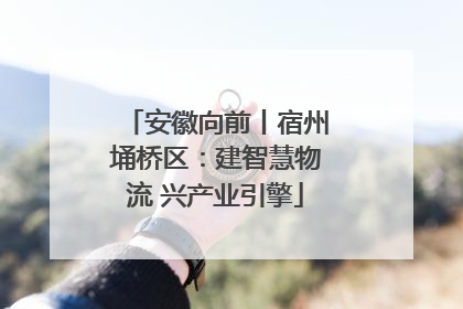 安徽向前丨宿州埇桥区：建智慧物流 兴产业引擎