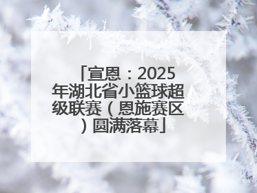 宣恩：2025年湖北省小篮球超级联赛（恩施赛区）圆满落幕