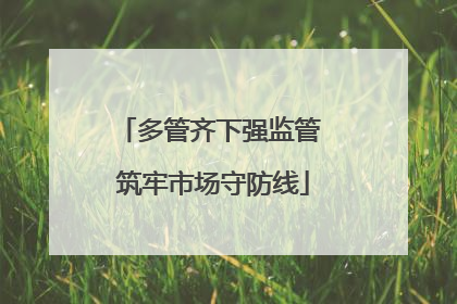 多管齐下强监管 筑牢市场守防线