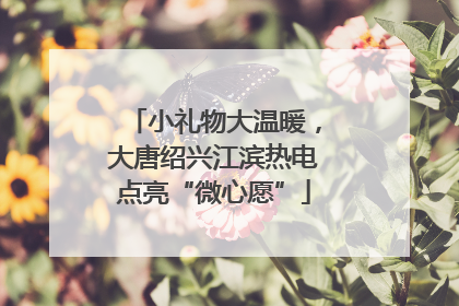 小礼物大温暖，大唐绍兴江滨热电点亮“微心愿”