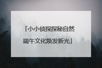 小小侦探探秘自然 端午文化焕发新光