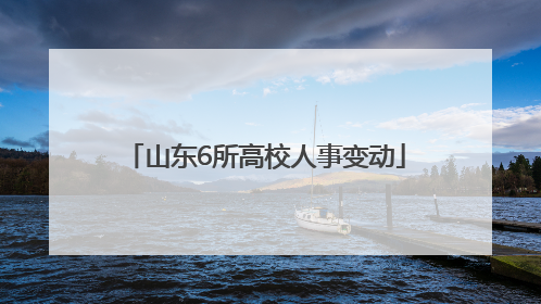 山东6所高校人事变动