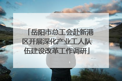 岳阳市总工会赴新港区开展深化产业工人队伍建设改革工作调研