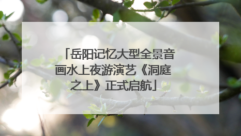 岳阳记忆大型全景音画水上夜游演艺《洞庭之上》正式启航