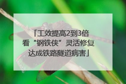 工效提高2到3倍 看“钢铁侠”灵活修复达成铁路隧道病害