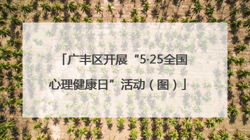 广丰区开展“5·25全国心理健康日”活动（图）