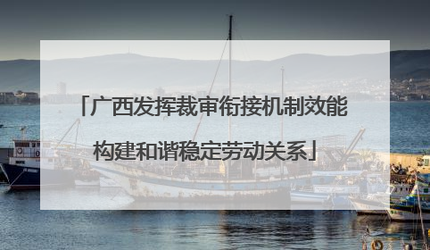 广西发挥裁审衔接机制效能 构建和谐稳定劳动关系