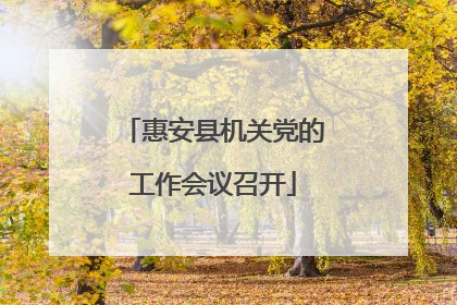 惠安县机关党的工作会议召开