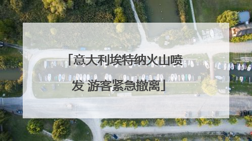 意大利埃特纳火山喷发 游客紧急撤离