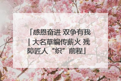 感恩奋进 双争有我｜大名草编传薪火 残障匠人“织”前程