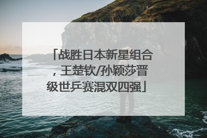 战胜日本新星组合，王楚钦/孙颖莎晋级世乒赛混双四强