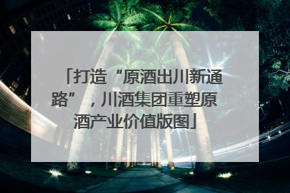打造“原酒出川新通路”，川酒集团重塑原酒产业价值版图