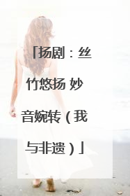 扬剧：丝竹悠扬 妙音婉转（我与非遗）