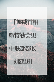 挪威首相斯特勒会见中联部部长刘建超