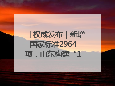 权威发布｜新增国家标准2964项，山东构建“1+4+N”标准化创新发展新格局