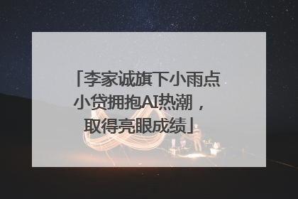 李家诚旗下小雨点小贷拥抱AI热潮，取得亮眼成绩