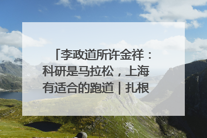李政道所许金祥：科研是马拉松，上海有适合的跑道｜扎根上海，从0到1
