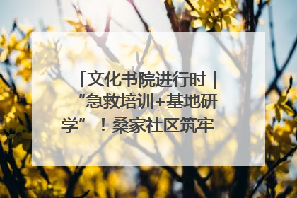 文化书院进行时｜“急救培训+基地研学”！桑家社区筑牢居民健康防线